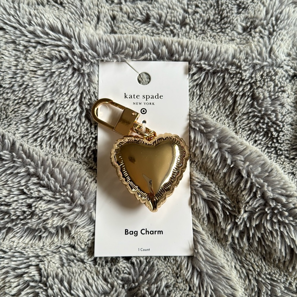 🎯 Kate Spade x Target Metal Mylar Heart Bag Charm
